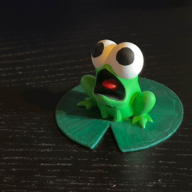 Grenouille paniquée verte