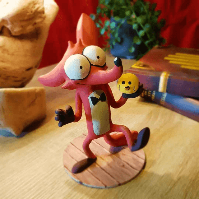 Grand méchant renard et son petit acolyte Michel - 15cm